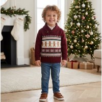 CPX01: Kids Gingerbread Man Knitted Christmas Jumper (9 months- 5 years)